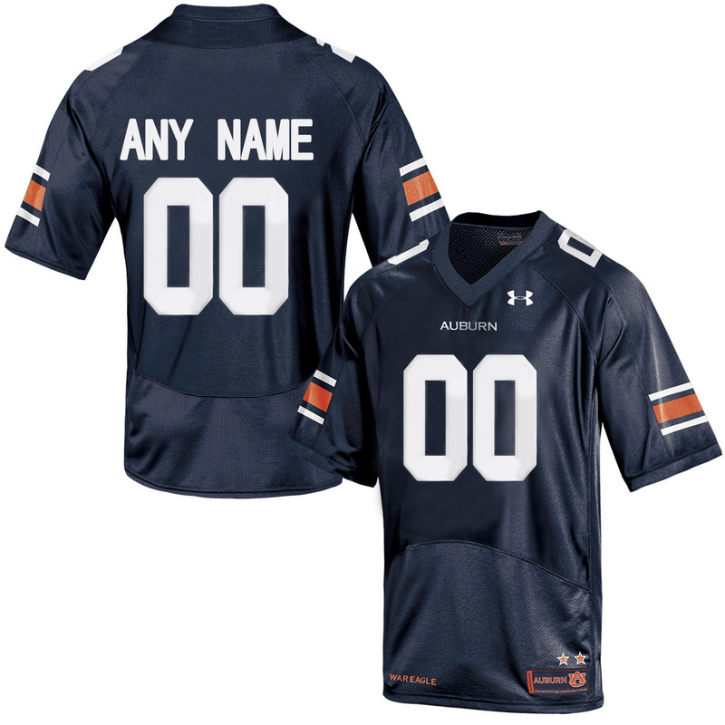 Men Under Armour Customized Auburn Tigers College Football Jersey  Navy Blue 2